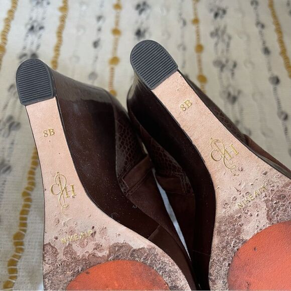 Cole Haan Women’s Brown Ankle Booties Size 8 Suede Holiday Fall Winter - Picture 11 of 14